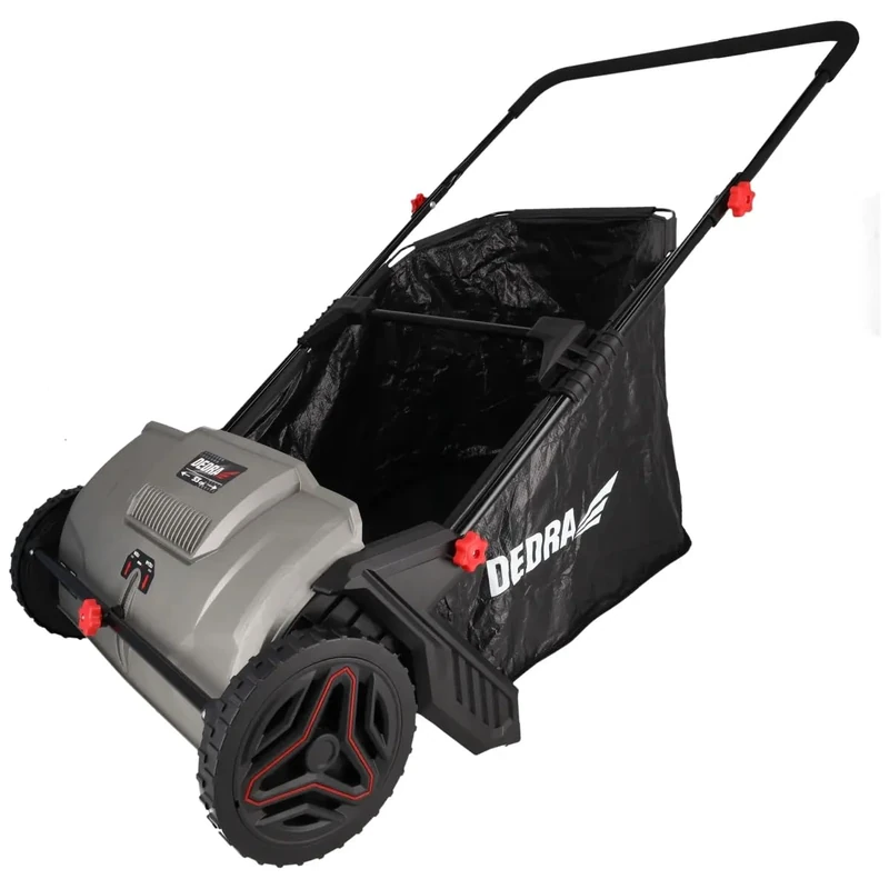 DEDRA DED8803 Lawn Sweeper Manual Collector, Leaf and Lawn Collector, Collection Width 530 mm, 100 L Collection Bag, Robust 250 mm Wheels, Lightweight and Handy 7 kg, Adjustable Handlebar