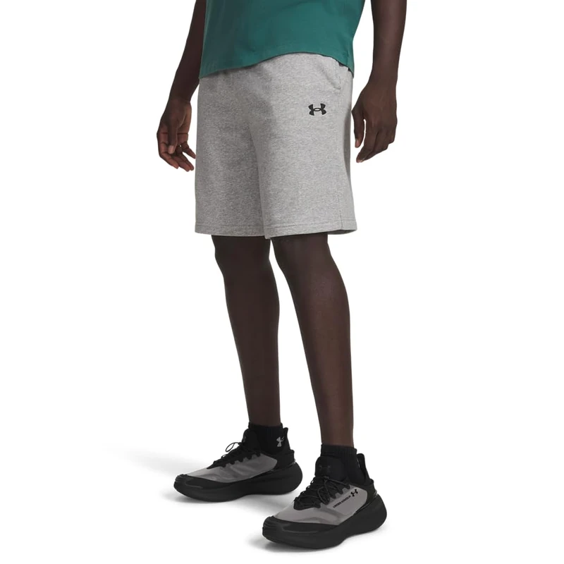 Under Armour-Mens-UA Rival LW Shorts-Mod Gray Light Heather / / Black-XS