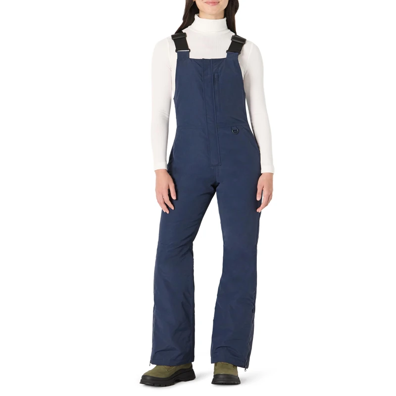 Amazon Essentials Women's Regular-Fit Water-Resistant Insulated Ski Bib, Navy, M