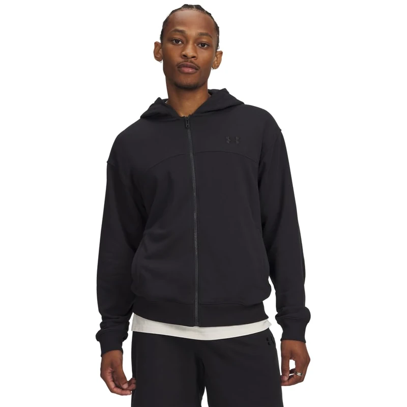 Under Armour Mens Rival Lightweight Full-Zip Hoodie Black S