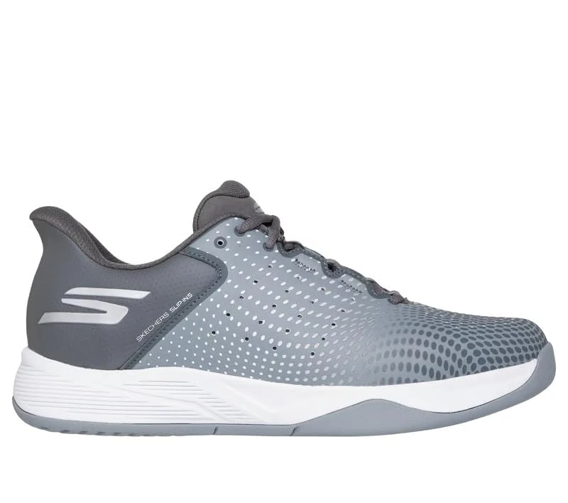 Skechers Men's Viper Court Reload Hands Free Slip-ins Sneaker, Gray/Charcoal, 10.5 UK - Image 1