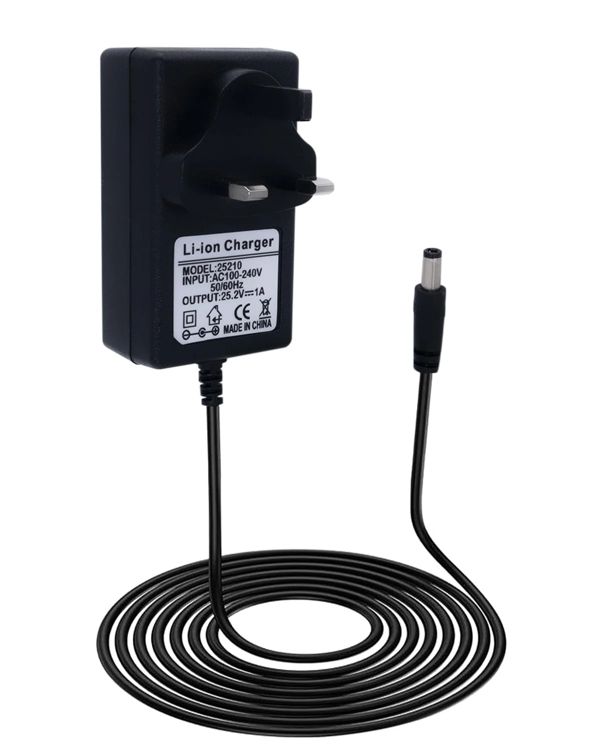 25.2V 1A Massage Gun Charger Adapter, Universal Massage Gun Power Supply Adapter Electric Massagers Battery Charger with LED Indicator, Wide Voltage Adaptability Charging, 3.3FT