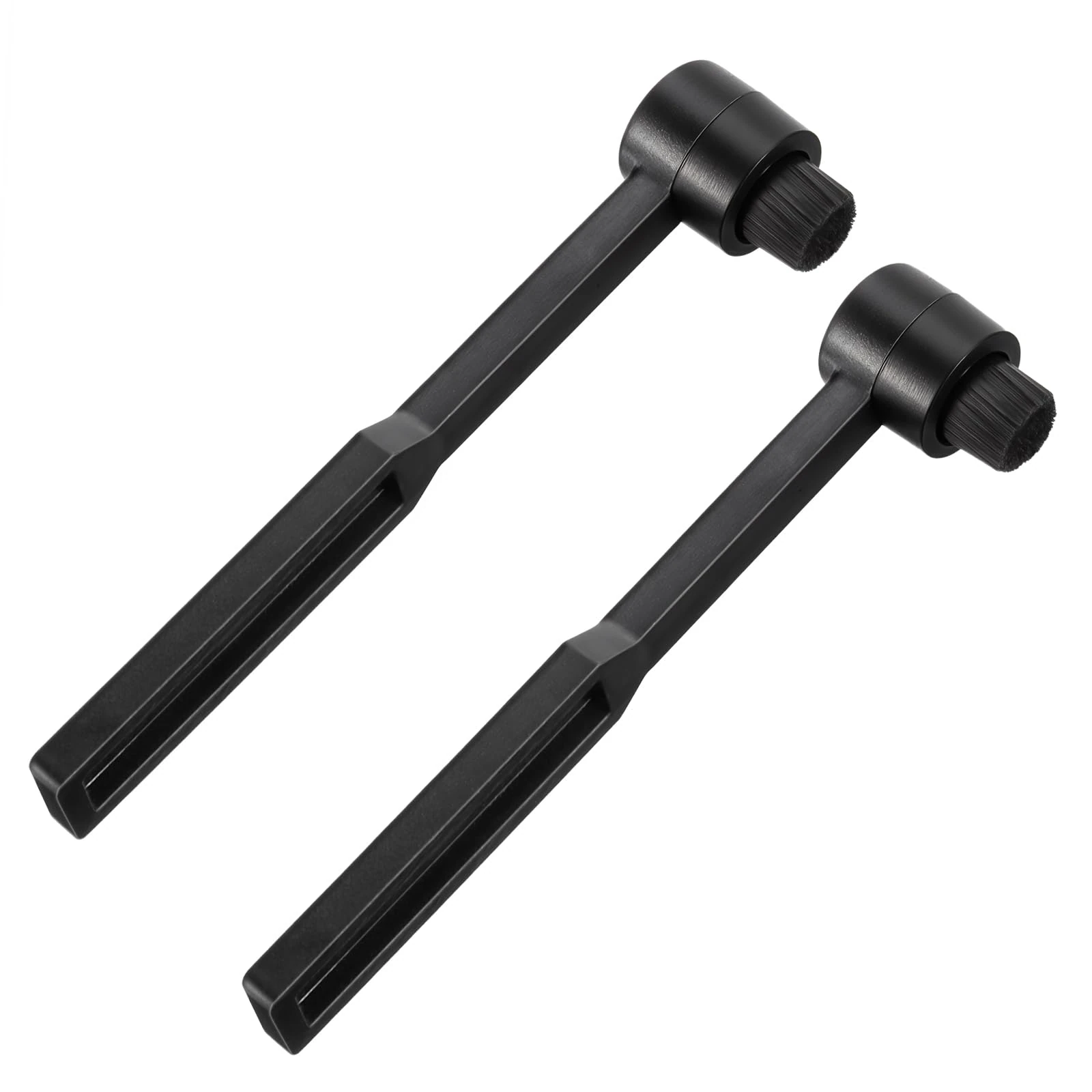2 Pieces Turntable Stylus Brush, Anti-Static Stylus Cleaner Vinyl Record Cleaning Brush Needles Carbon Fiber Vinyl Record Cleaner for Vinyls Records Needles Cleaning Dirt and Dust, Black