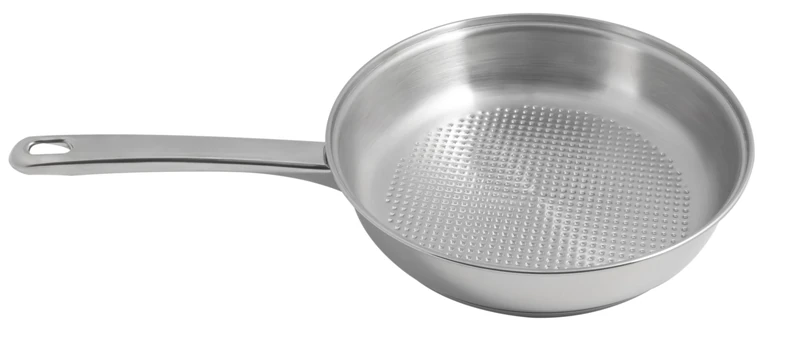 Artame ART91924 NORDICO, Frying Pan Diameter 24 cm, Triple Bottom, Heat Resistant Handle, Non-Stick Honeycomb Base, Suitable for All Heat Sources Including Induction, All Stainless Steel