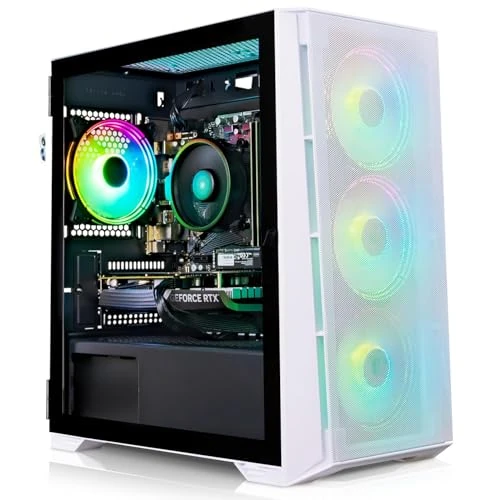 ADMI Gaming PC - AMD Ryzen 5 5500 - NVIDIA RTX 3060 8GB GDDR6-16GB 3200MHz DDR4-1TB NVMe SSD - X= Airflow RGB (White) - WiFi - No Operating System