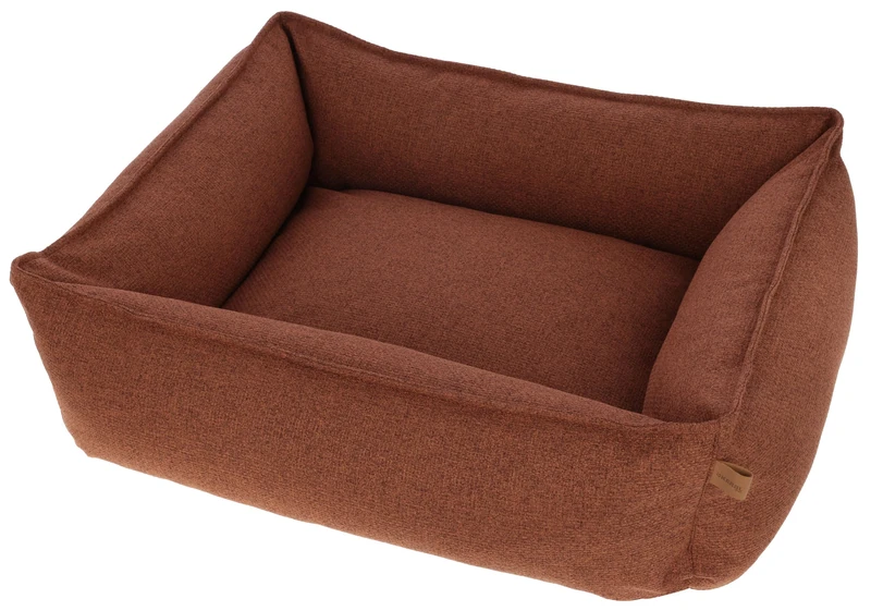 Kerbl Pet Oliver Cuddly Bed for Dogs, Robust Fabric, Washable Cover, Non-Slip Underside, Modern Dog Bed, Brown, 85 x 70 x 25 cm