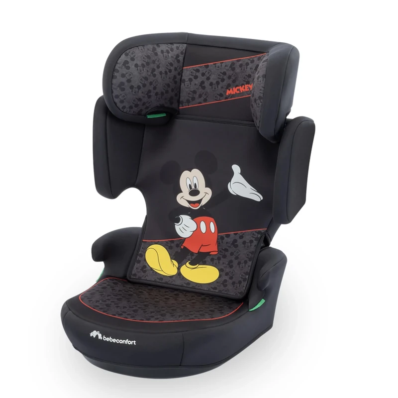 Bebeconfort Disney RoadSafe i-Size, Backrest Booster Car Seat, 3.5-12 Years (100-150cm), Mickey Mouse Car Seat, Foldable & Lightweight, Seat Belt Installation, 14 Headrest Positions, Authentic Mickey