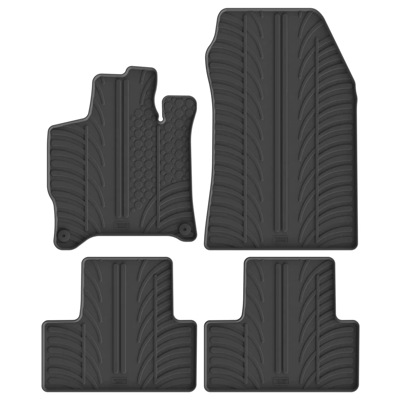 Gledring Set of Rubber Mats Compatible with Opel Astra L HB 5-Door MHEV 2024- & Peugeot 308 III HB 5-Door MHEV 2024- (T Profile 4-Piece)