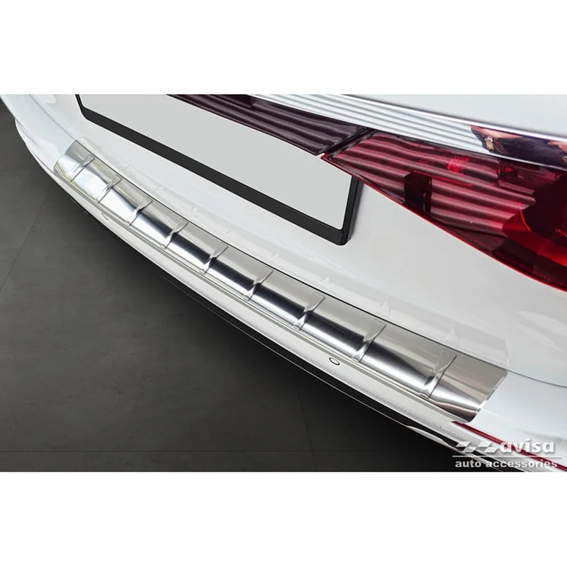 Avisa Stainless Steel Rear bumper protector compatible with Mercedes E-Class (S214) Estate 2023- 'Ribs'