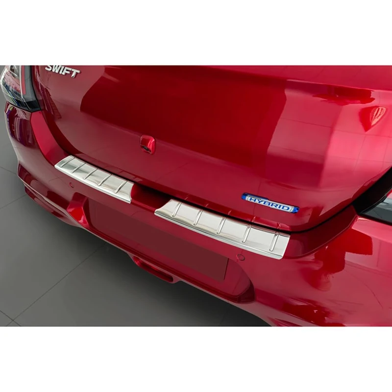 Avisa Stainless Steel Rear bumper protector compatible with Suzuki Swift VI 2024- 'Ribs'