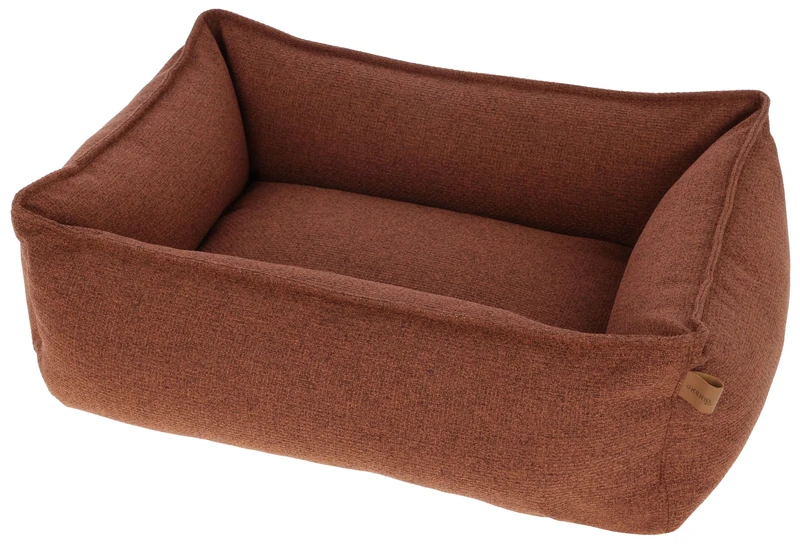 Kerbl Pet Oliver Cuddly Bed for Dogs, Robust Fabric, Washable Cover, Non-Slip Underside, Modern Dog Bed, Brown, 70 x 60 x 24 cm