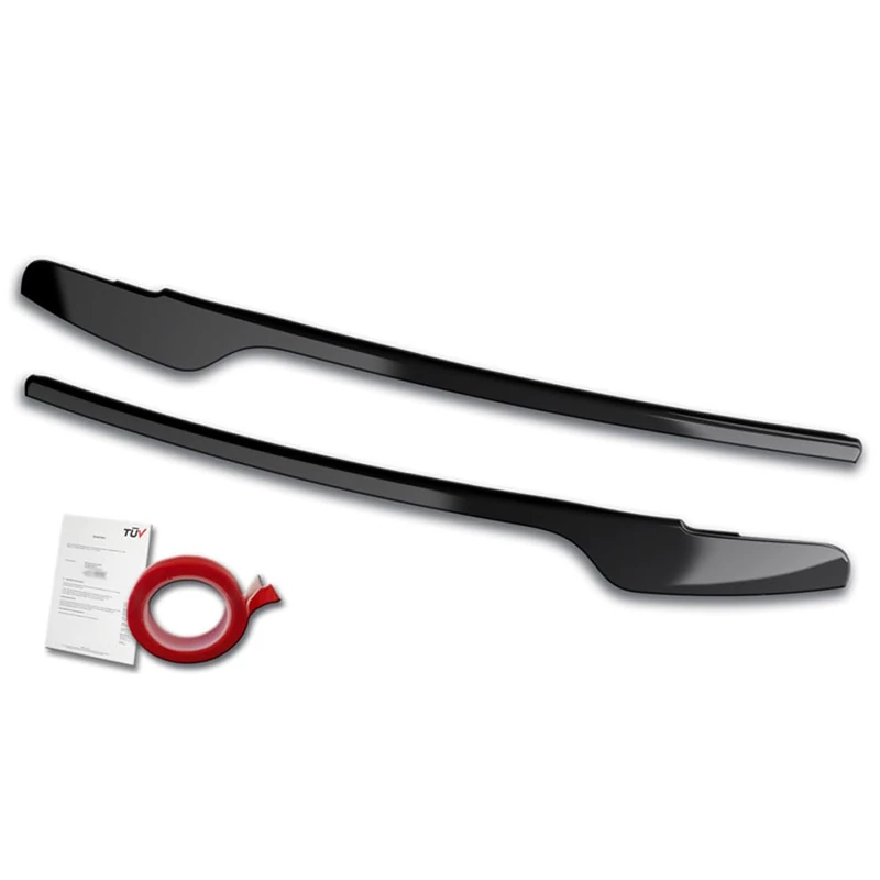 RDX Racedesign Head light spoilers compatible with Audi A4 (B8) Sedan/Avant Facelift 2011-2015 (ABS Gloss Black)