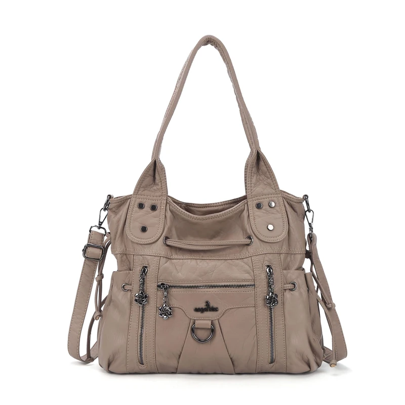 Angel Kiss Hobo Bags for Women Fashion Shoulder Bag Ladies Purses and Handbags Roomy Tote Bags Purse with Crossbody Strap, Apricot, L