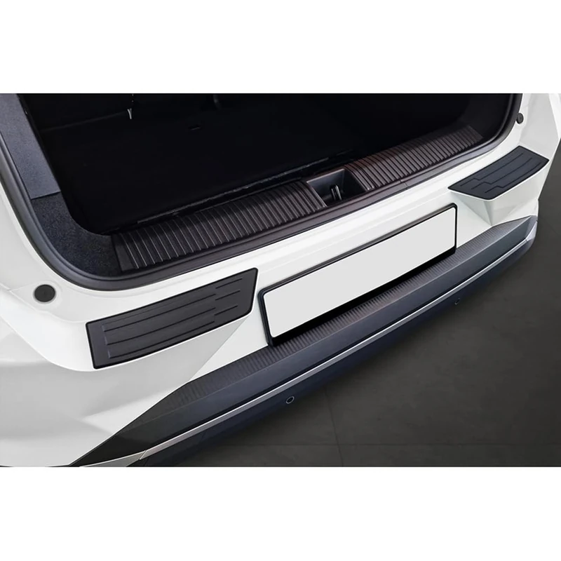 Avisa Matt Black Stainless Steel Rear bumper protector compatible with Renault Scenic E-Tech 2024- 'Ribs'