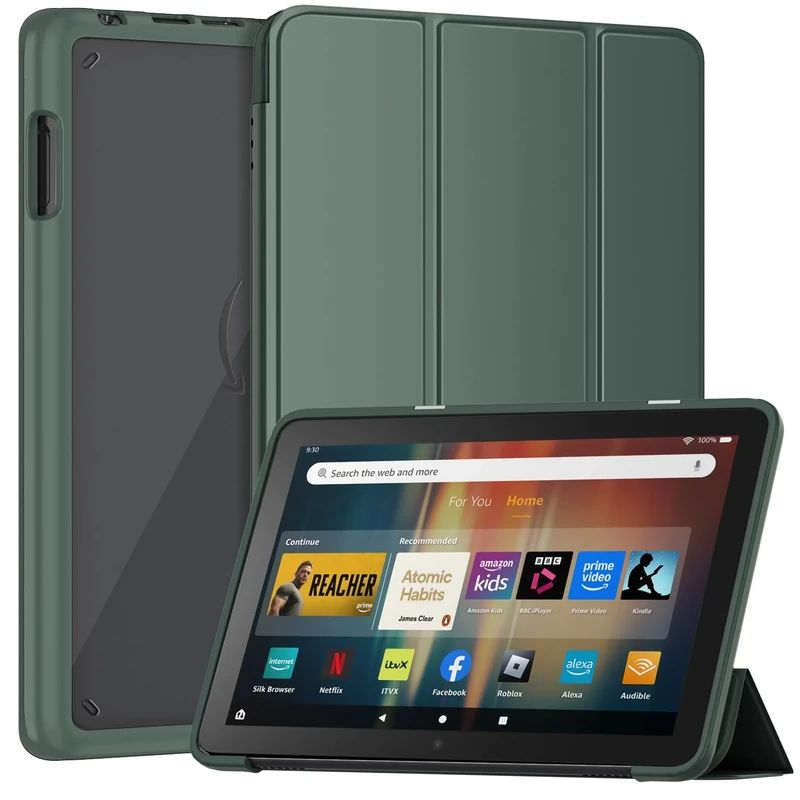 Mansiruyi Tablet Case for 8Tablets(Only 2024/2022/2022 Released 12th/10th Gen Moldes),Not Fit iPad Onn 8inch Tablets,Ultra Slim Smart Stand Case with Auto Sleep/Wake -Green