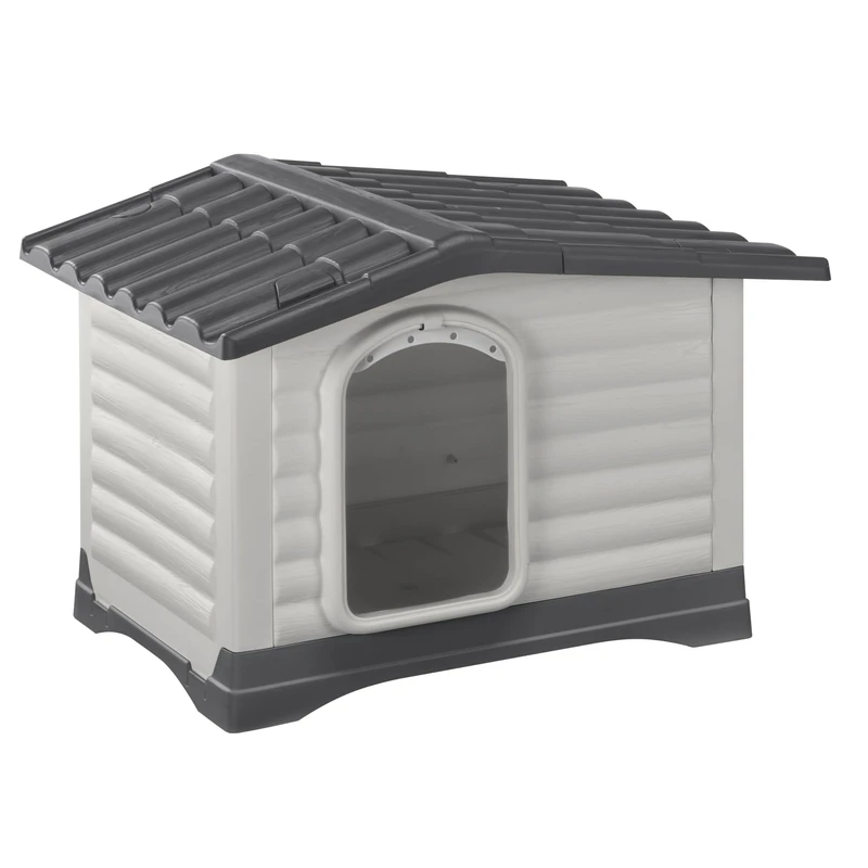 Ferplast Dog Kennel Outdoor DOGVILLA 70 SE, Dog House, Dog Kennel, Draining Bottom, Insulating Base, Removable Roof, Ventilation Grille, Recycled Plastic, 73 x 59 xh 53 cm