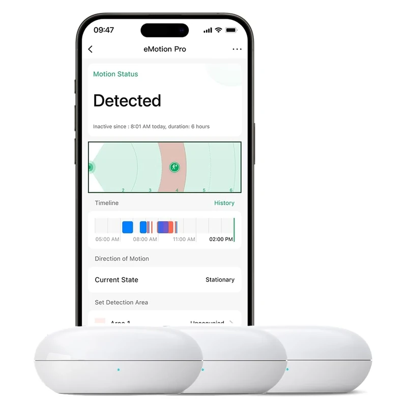 LinknLink eMotion Pro Presence Sensor, 24GHz mmWave Radar WiFi Smart Motion Sensor, IR Blaster, MQTT Home Assistant, Compatible with Alexa and Google Home, No Hub Required (eMotion Pro 3 Pack)