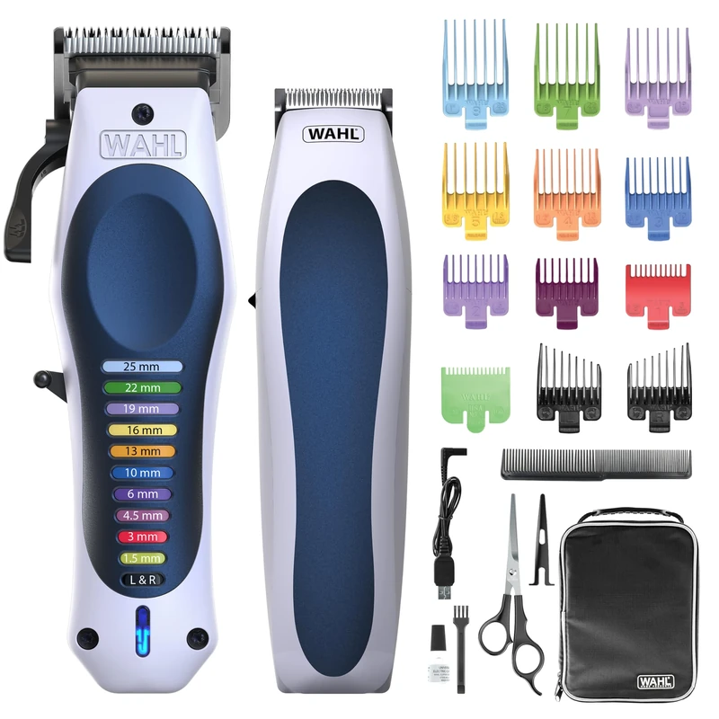 Wahl Clipper Kit Combi Cordless Lithium, Full Haircut Kit, Taper Lever for Fading, Ultra Powerful Battery, Finishing Touches & Beard Maintenance, Scissors & Hair Comb