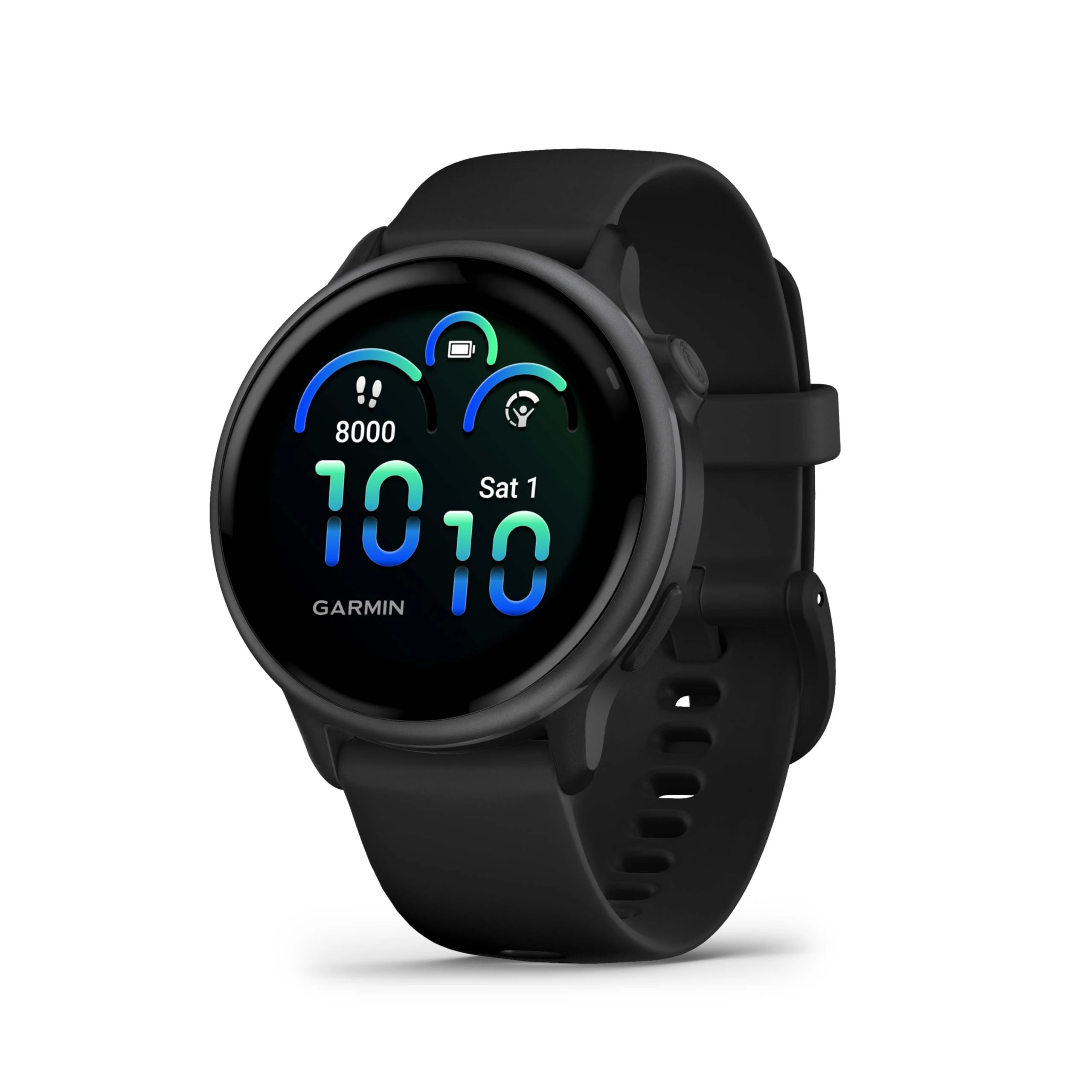Garmin vívoactive 6 GPS 42mm Smartwatch, AMOLED Touchscreen, All-day Health Monitoring, Personalised Fitness Features, Advanced Sleep Coaching, Music, up to 11 days battery life, Black/Slate
