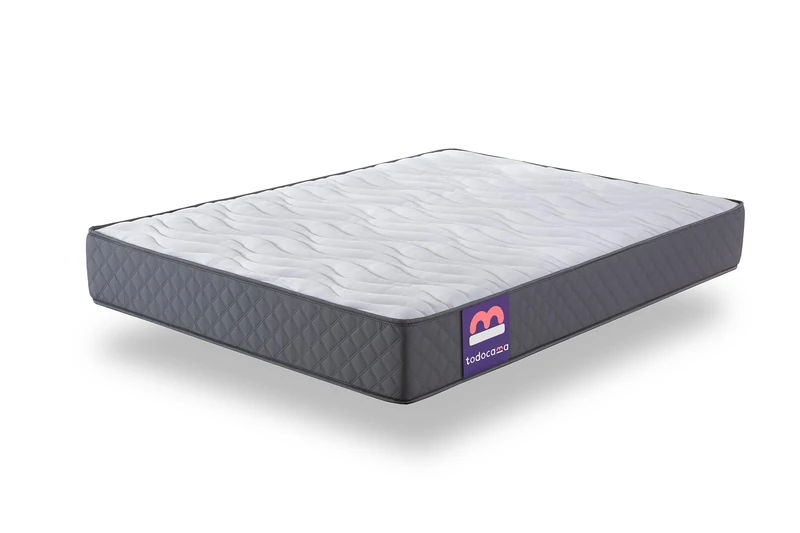 Todocama Memory foam mattress, 150 x 200 cm, pure flow max multilayer, height 21 cm, medium/high firmness, anti-dust mite treatment, antibacterial and hypoallergenic. Made in Spain.