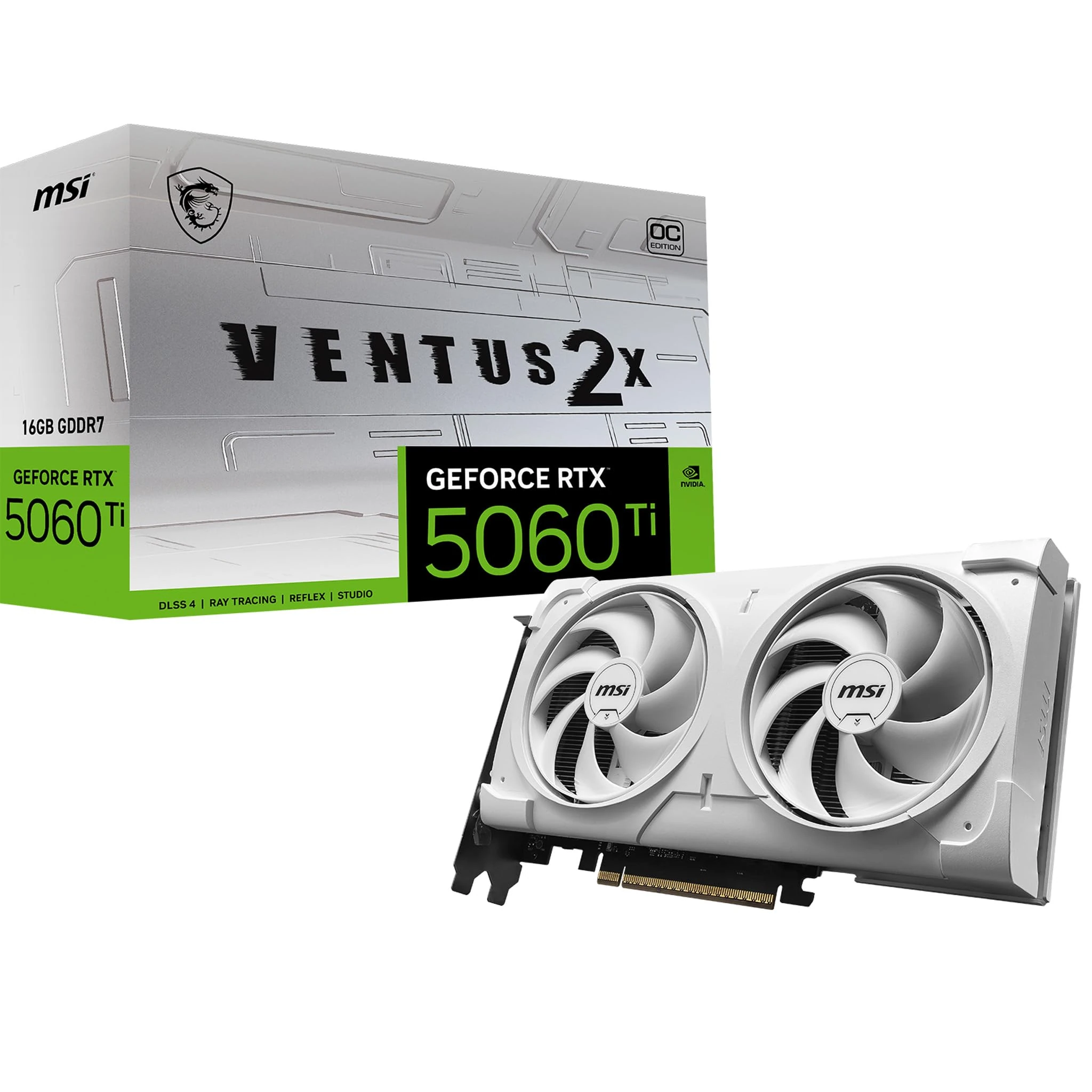 GeForce RTX 5060 Ti 16G VENTUS 2X OC WHITE