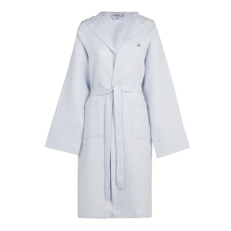 Bellora Honeycomb Hooded Bathrobe Plain 100% Cotton 400 GSM Size XL/XXL White