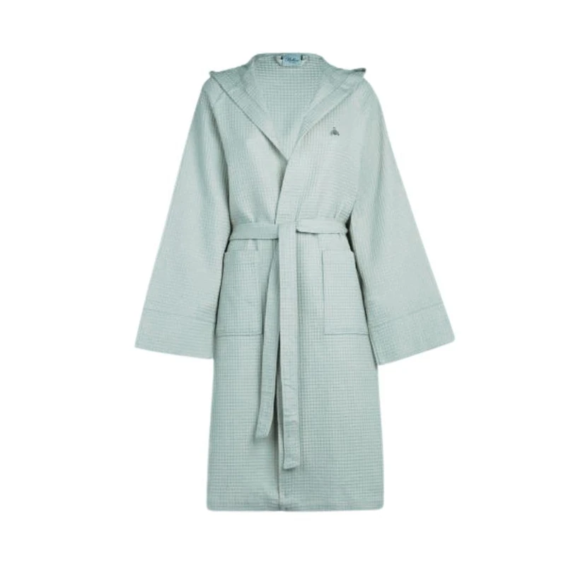 Bellora Honeycomb Hooded Bathrobe Plain 100% Cotton 400 g/m² Size XS-S Mauve