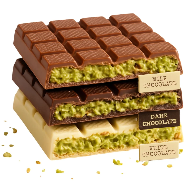 Velafee Dubai Chocolate Bar Pistachio Kunafa Variety Pack of 3 (Milk, White, Dark) 240g, Viral Dubai Pistachio Chocolate Kit, Premium UAE Milk Chocolate Bar Set