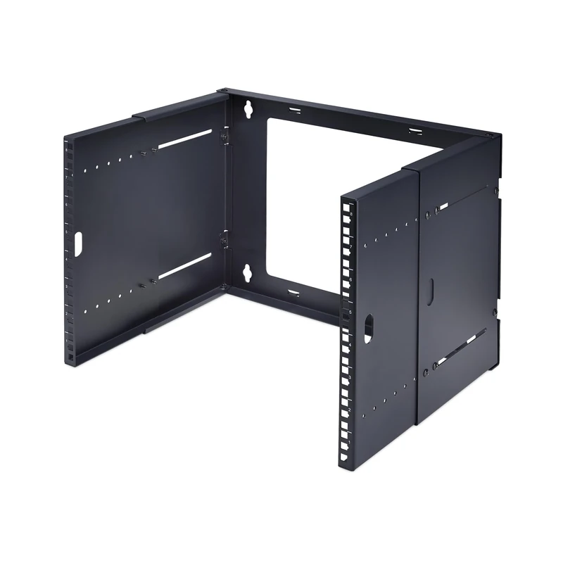 StarTech.com 2-Post 8U Wall Mounted Rack, Adjustable Depth up to 16in, For 19-inch Server/Data/Networking Equipment, Max 88lb