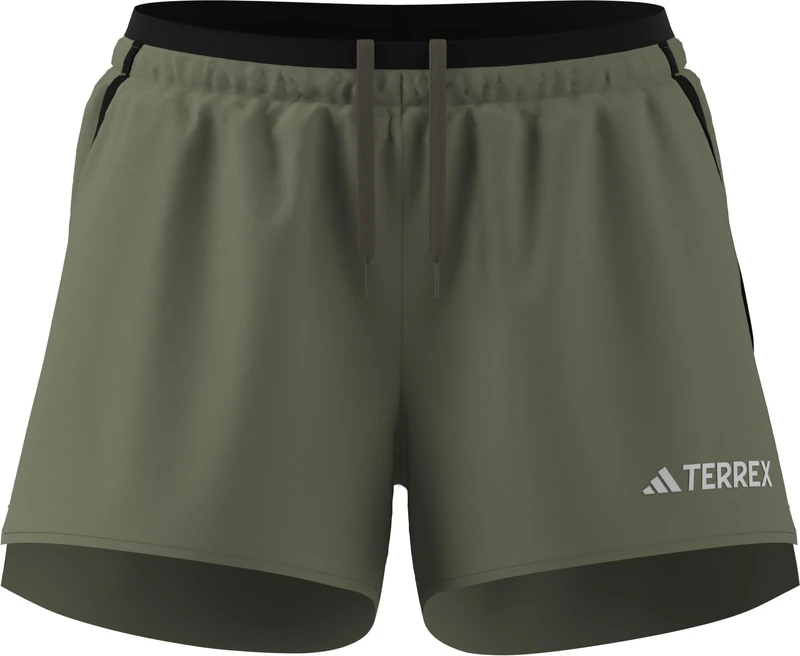 adidas Women's Terrex Multi Light Shorts, Tent Green, S 3 inch