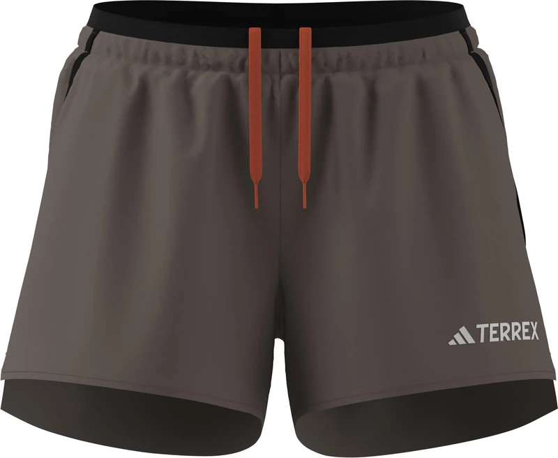 adidas Women's Terrex Multi Light Shorts, Trace Brown, L Long