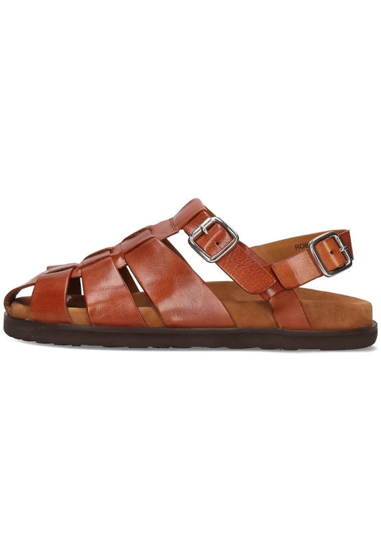 Melvin & Hamilton Men's Robert 40 Torino Tan Buckle Sandal, Brown, 7.5 UK