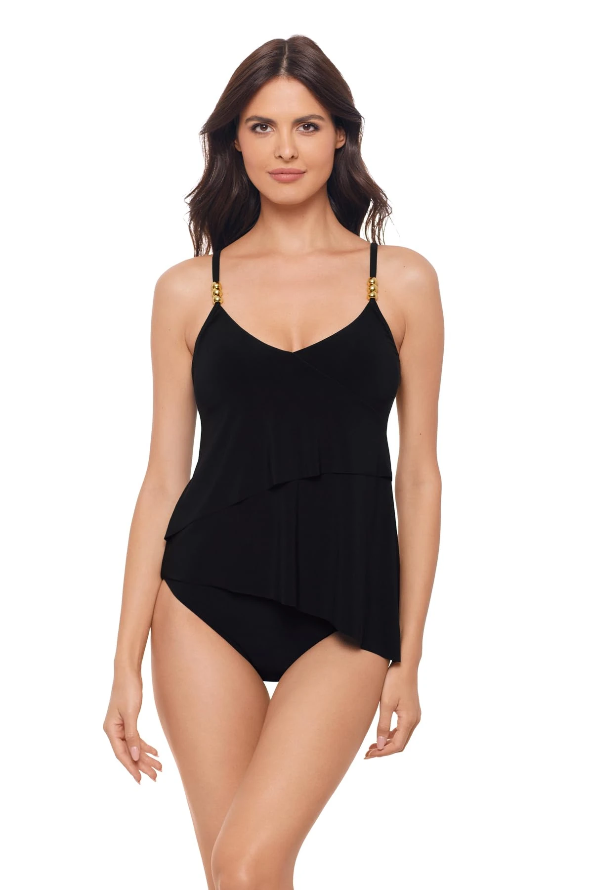 MagicSuit Women's Swimwear Margarita Elsa Soft Cup Tankini Top, Black, 12