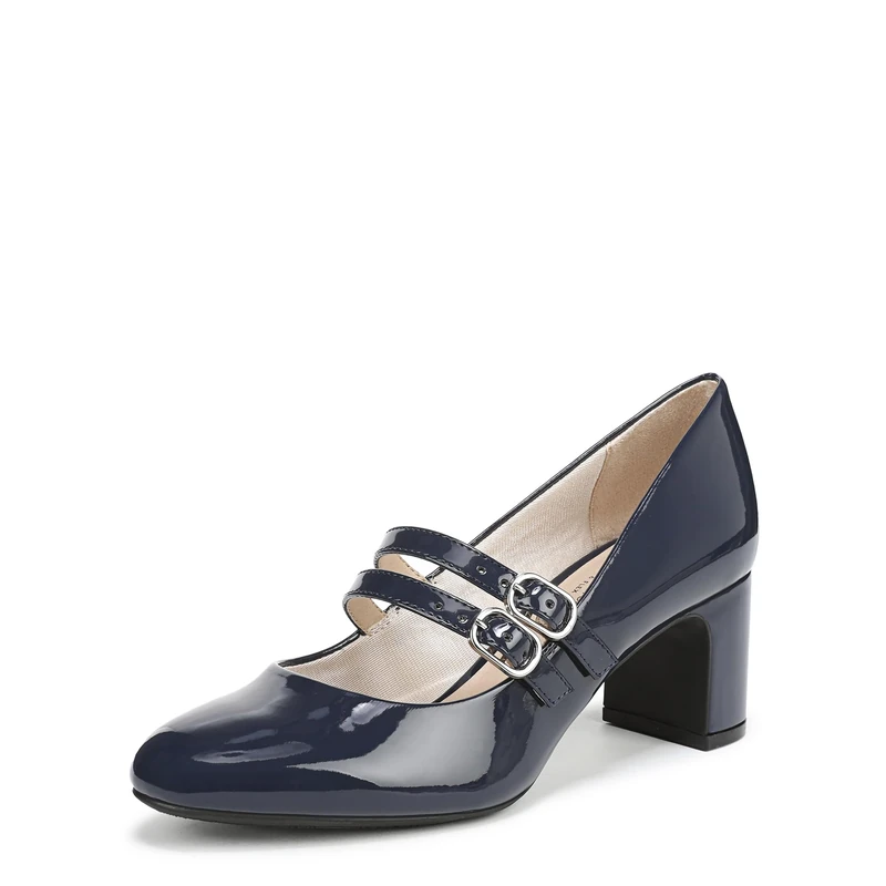 LifeStride Women's True Pump, Lux Navy Patent, 6.5 Wide