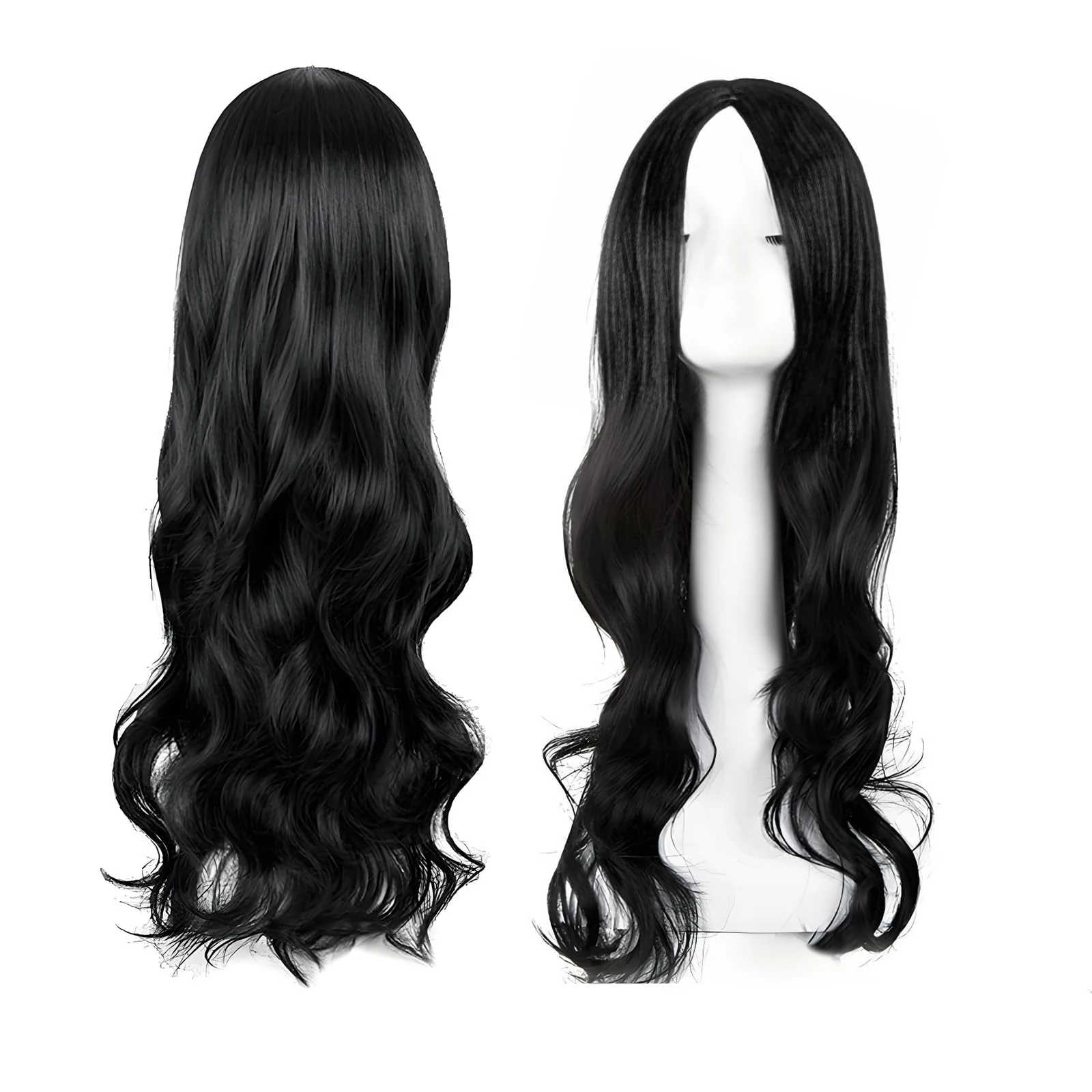 1 Pcs Wave Wigs for Women Girls, 65 cm Curly Ladies Fancy Dress Synthetic Hair Curly Wigs for Black Women Full Hair Replacement Cosplay Party, Daily Use