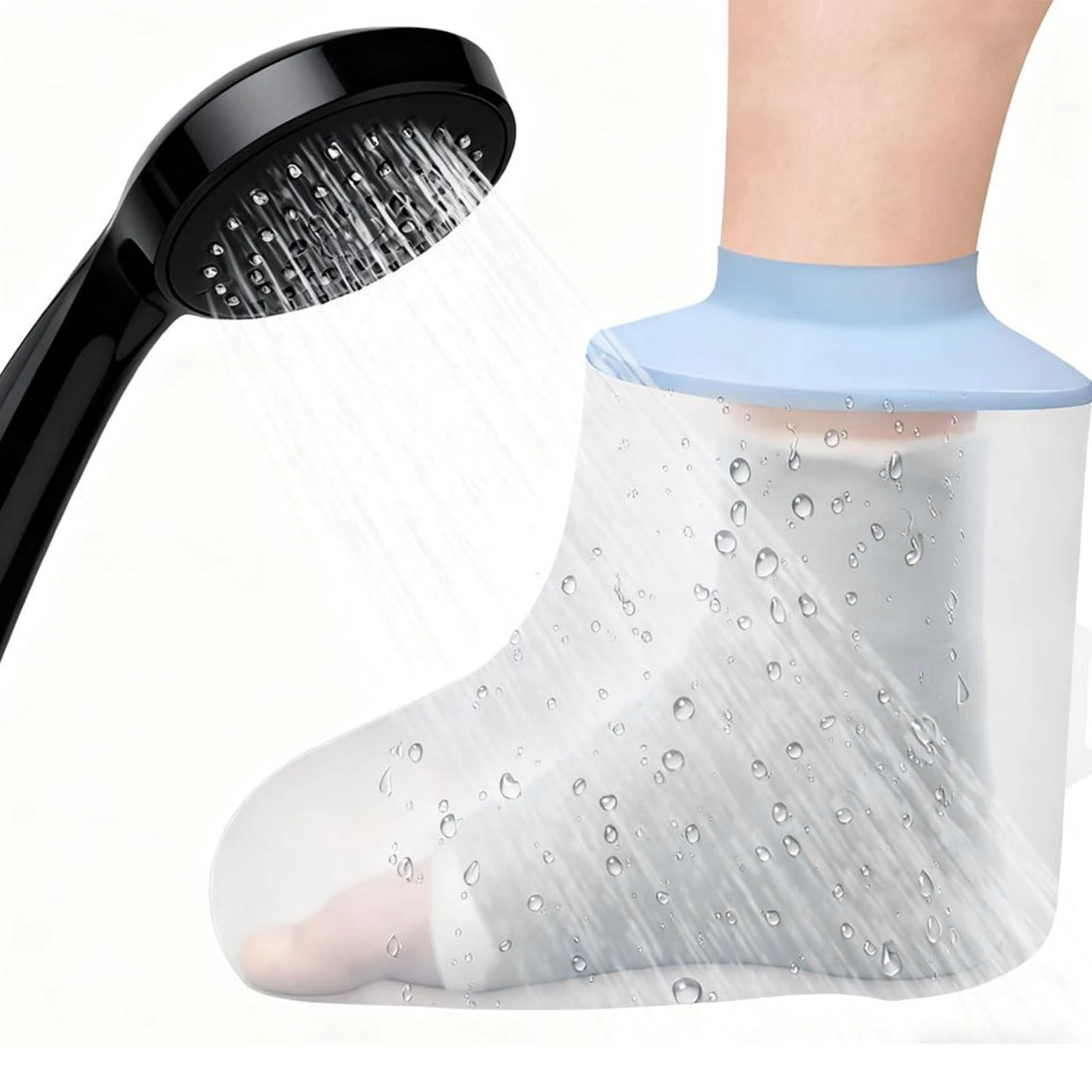 Waterproof Foot Cover for Shower, Waterproof Foot Cast Cover for Shower Ankle, Shower Foot Protector, Foot Protector for Showering, Waterproof Foot Cover, Foot Shower Protector, Shower Sock Waterproof