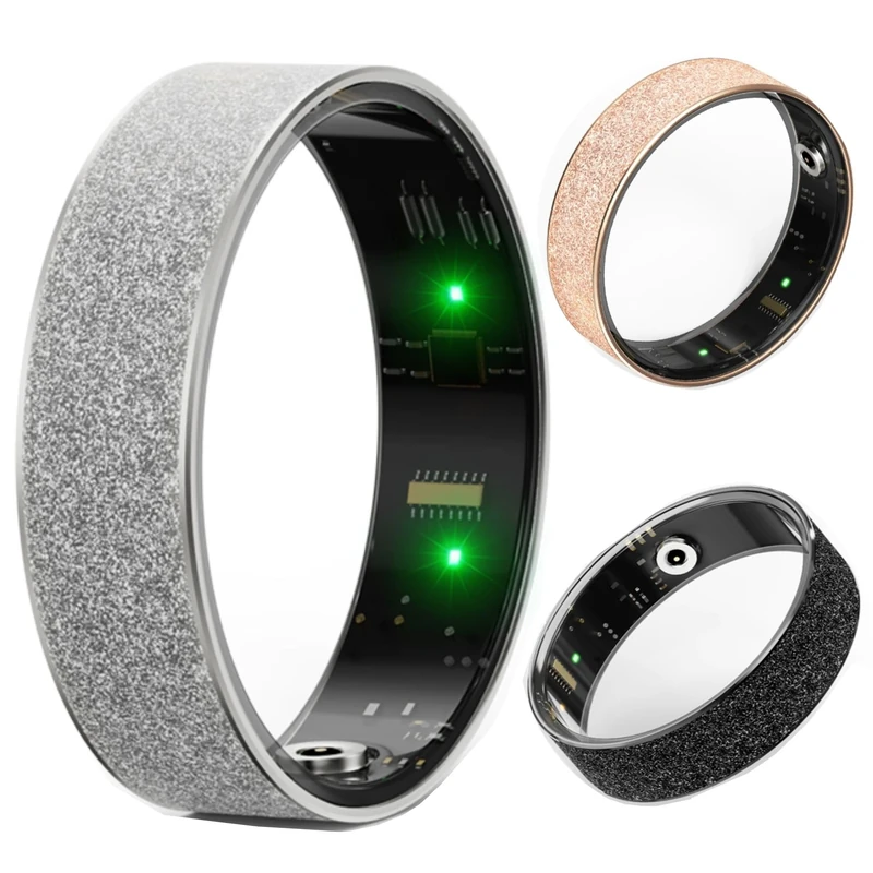 Smart Ring, Fitness Rings Women Men w/Heart Rate Health for iPhone Samsung Galaxy S25 24 23 22 21 Fe A55 54 35 34 16 15 14 13 12 Note 20 10 Ultra Plus 9 8 5G, Gold #10