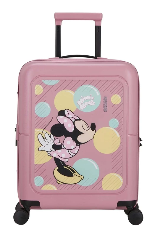 American Tourister Dashpop Disney - Spinner S, Expandable Carry On, 55 cm, 41-47 L, Multicolor -Minnie Bubbles