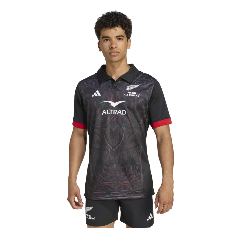 adidas Men's Maori All Blacks Home Men Shirt, All Black, M