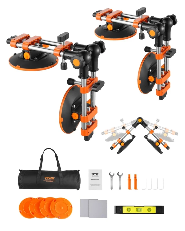 VEVOR Seamless Seam Setter, 2 Packs Granite Seam Setter with 6 in Vacuum Suction Cups, Seam Joiner for Seam Joining & Leveling, 90°-120° Adjustable, Countertop Installation Tool for Tile Marble Slab