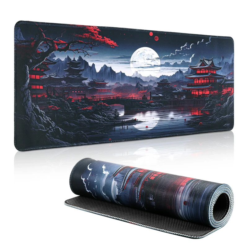 Yimomoyi Non Slip Mouse Pad, 80 x 30cm Mouse Mat Extended, Gaming Mousepad Waterproof, Desk Mat with Rubber Base, Desk Pad Laptop for Office and Home