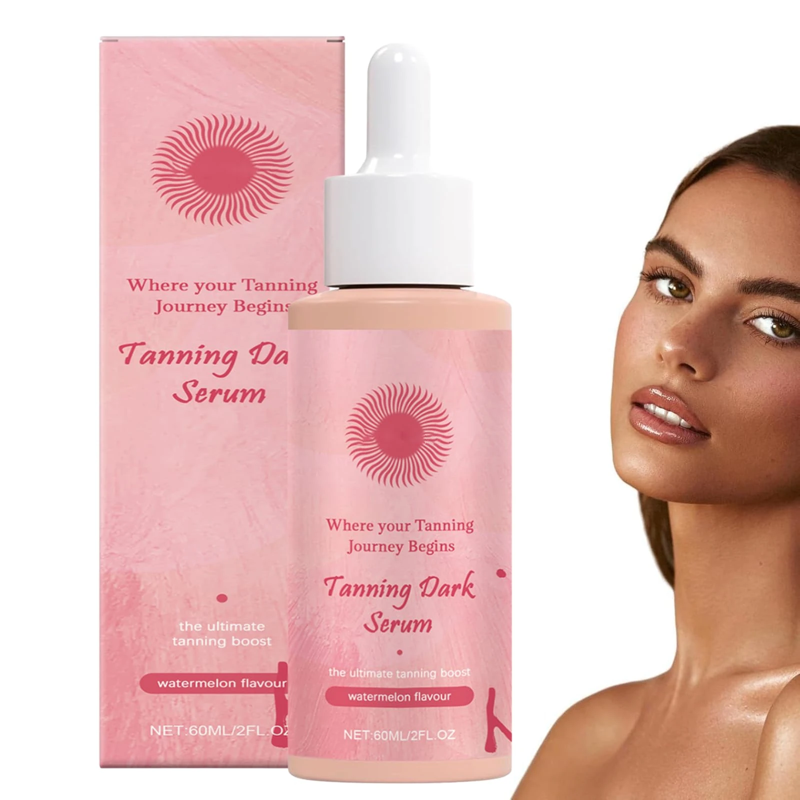 Advanced Sunless Tanning Drops, Tanning Drops, Natural Skin Tone Enhancer for Face & Body, Streak-Free Formula with Vitamin E, Tanning Oil, Sun-Kiss-Glow Without UV Damage, 60ml/1Bottle