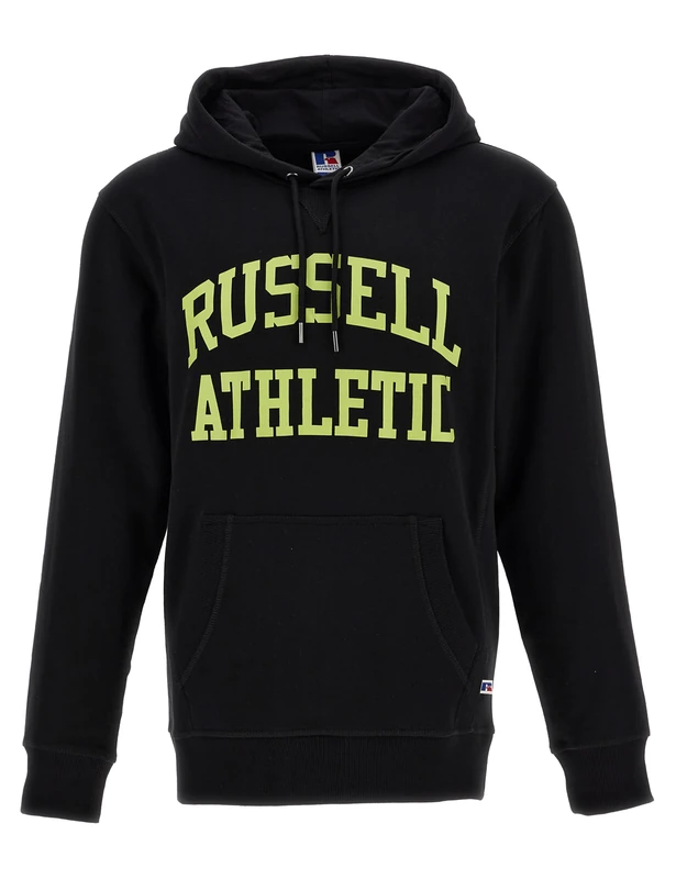 Russell Athletic Iconic Hoody Men's Hooded Sweatshirt Style and Comfort Black