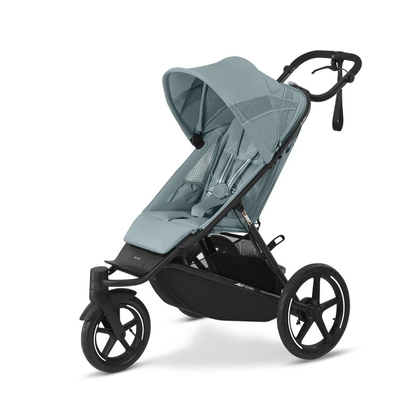 CYBEX Gold AVI Spin Stroller, from Birth to Approx. 4 Years, max. 111 cm and 22 kg, City and All-Terrain Stroller, Stormy Blue