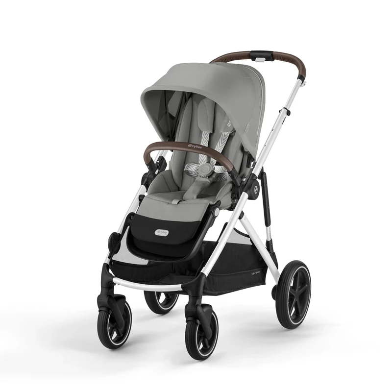 CYBEX Gold Gazelle S Stroller, from Birth to Approx. 4 Years, max. 22 kg (Single Mode) / 2X 22 kg (Duo Mode), All-in-1 System with 20+ configurations, Stone Grey