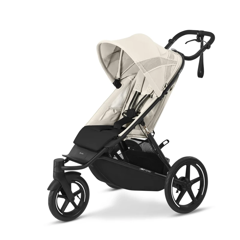 CYBEX Gold AVI Spin Stroller, from Birth to Approx. 4 Years, max. 111 cm and 22 kg, City, All-Terrain and Jogging Stroller, Seashell Beige