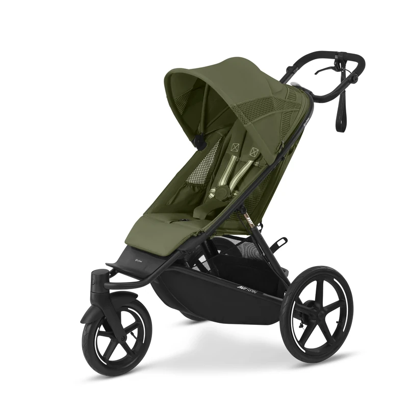 CYBEX Gold AVI Spin Stroller, from Birth to Approx. 4 Years, max. 111 cm and 22 kg, City and All-Terrain Stroller, Moss Green