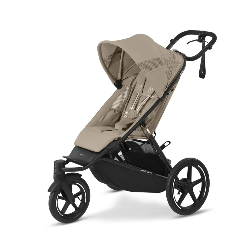 CYBEX Gold AVI Spin Stroller, from Birth to Approx. 4 Years, max. 111 cm and 22 kg, City and All-Terrain Stroller, Almond Beige