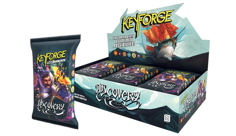 ELZNIR GAMES KeyForge: Discovery - Display with 12 Archon Decks, New Set by Richard Garfield, Simple Rules, Perfect Introduction to the KeyForge Universe, German