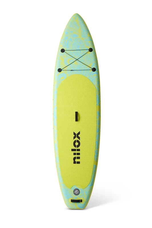 Nilox Inflatable Stand Up Paddle Board PVC Complete with Accessories with Backpack, Paddle, Pump, Leash, 3 Fins, 335 x 84 x 15 cm Board